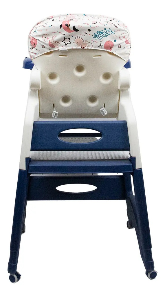 Silla De Comer Bebe Dakota 3en1 Alta Multifunción Mesa Portátil Baby Azul
