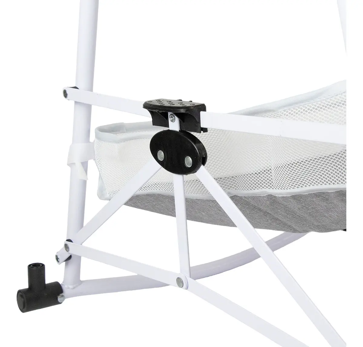 Cuna Mecedora Desmontable Dakota Mosquitero Multifunción Color Gris Liso
