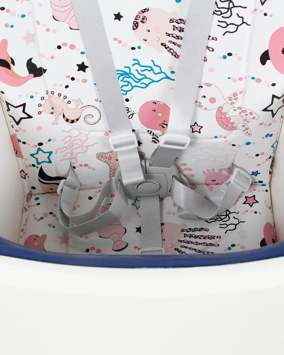Silla De Comer Bebe Dakota 3en1 Alta Multifunción Mesa Portátil Baby Azul