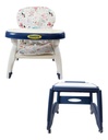 Silla De Comer Bebe Dakota 3en1 Alta Multifunción Mesa Portátil Baby Azul