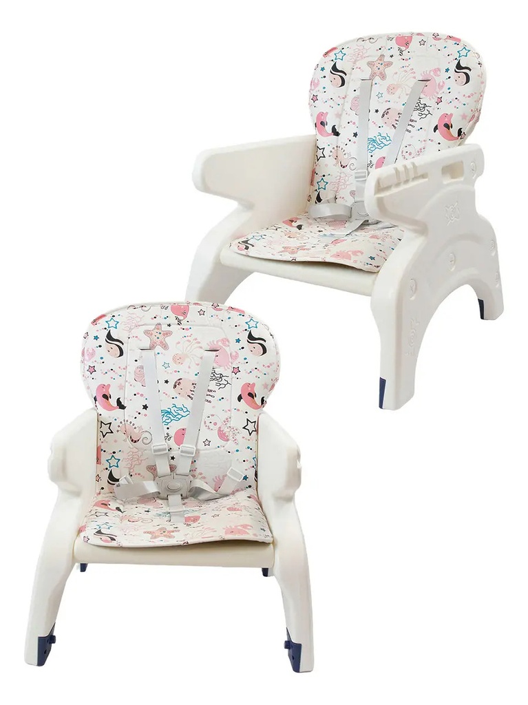 Silla De Comer Bebe Dakota 3en1 Alta Multifunción Mesa Portátil Baby Azul