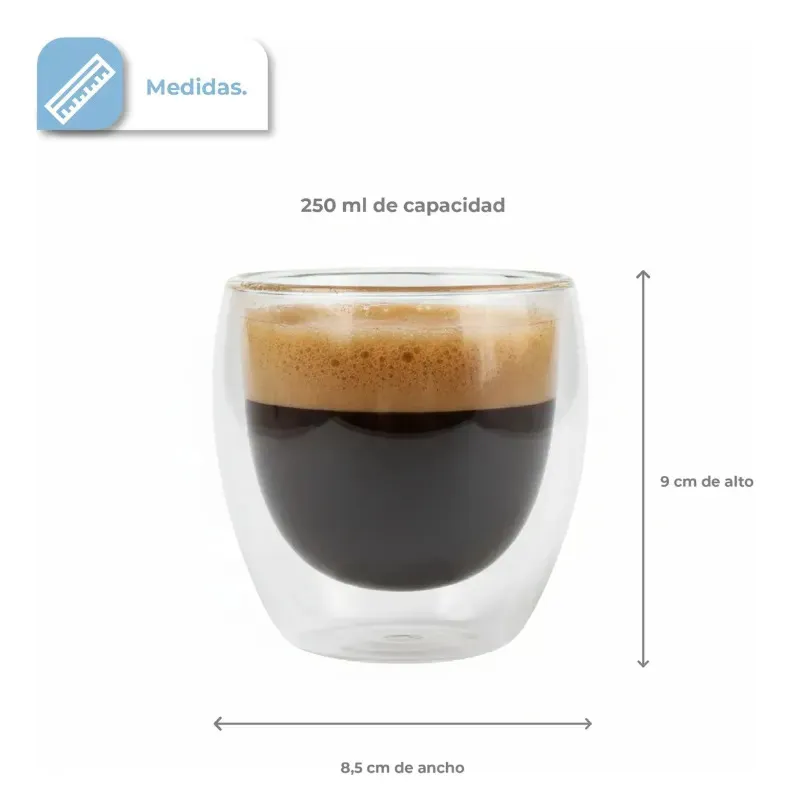 Cafetera Espresso 20 Bares Dakota Con Espumador De Leche + 2 Tazas Doble Vidrio 250 Ml Para Café Molido Gris Con Negro