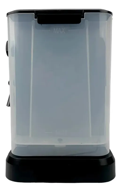 Cafetera Espresso 20 Bares Dakota Con Espumador De Leche + 4 Tazas Doble Vidrio 250 Ml Para Café Molido Negro
