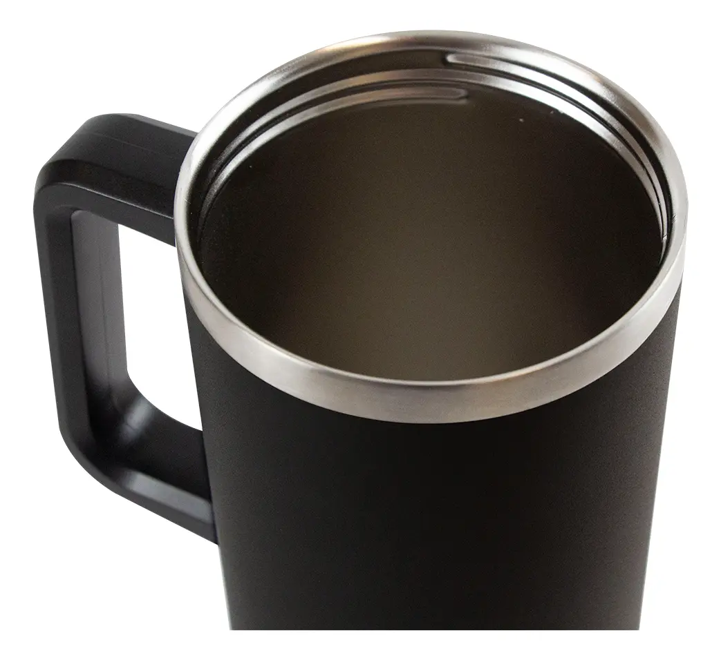Vaso Térmico 1.2lt Dakota Acero Inoxidable Con Tapa Sorbete Color Negro Liso