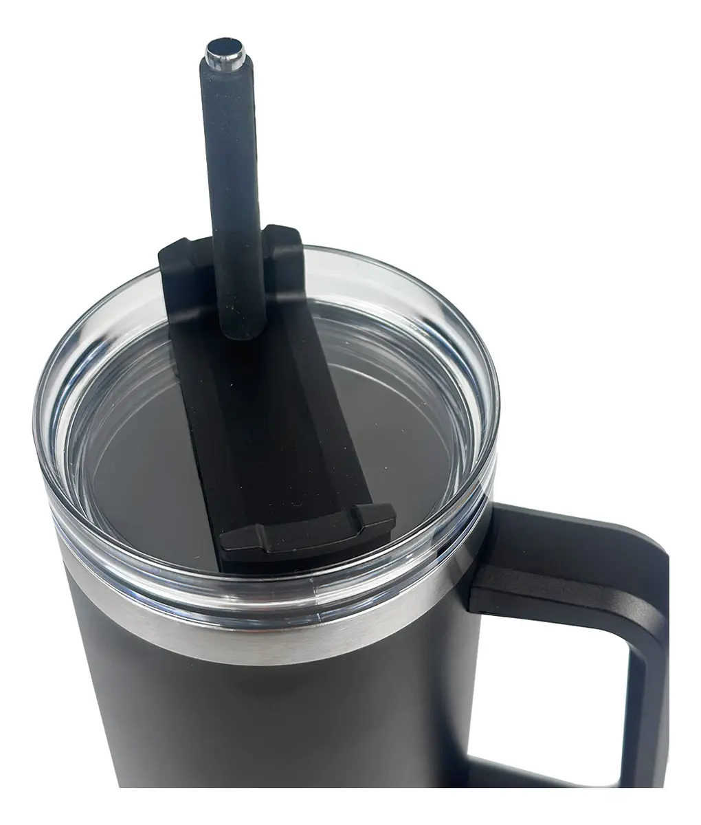 Vaso Térmico 1.2lt Dakota Acero Inoxidable Con Tapa Sorbete Color Negro Liso