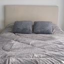 Acolchado 200x230cm Dakota Algodón Poliéster Suave Cálido Gris Claro