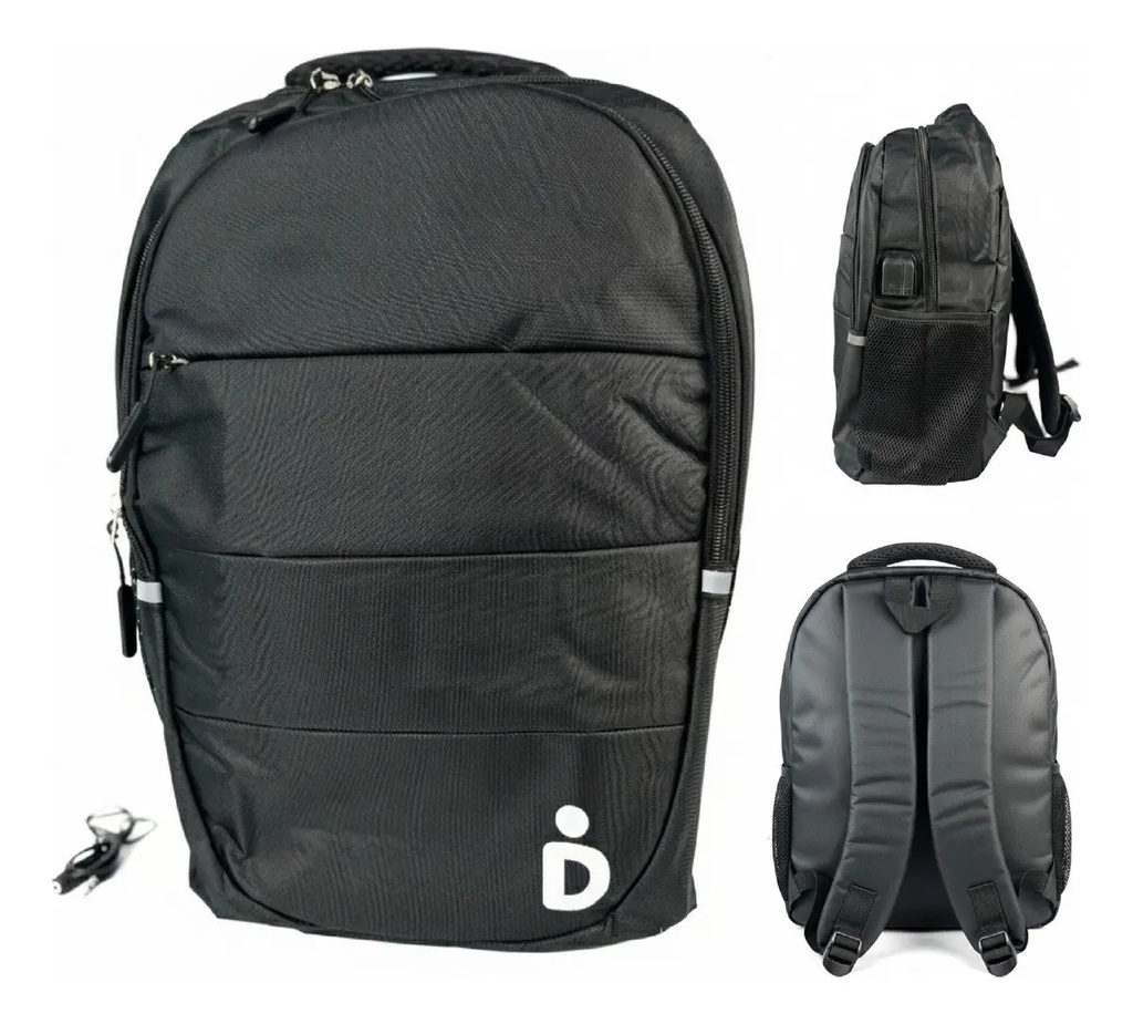 Mochila Dakota Porta Notebook Reforzada Ejecutiva Gym Color Negra Negro