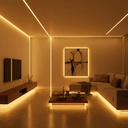 Combo 4 Tiras Led Manguera Neón Dakota 5m Blanca Cálida 120leds Interior Exterior Blanco Cálido