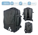 Mochila Viaje De Mano Carry On Dakota Compartimiento Calzados Notebook Negro Liso