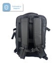 Mochila Viaje De Mano Carry On Dakota Compartimiento Calzados Notebook Negro Liso