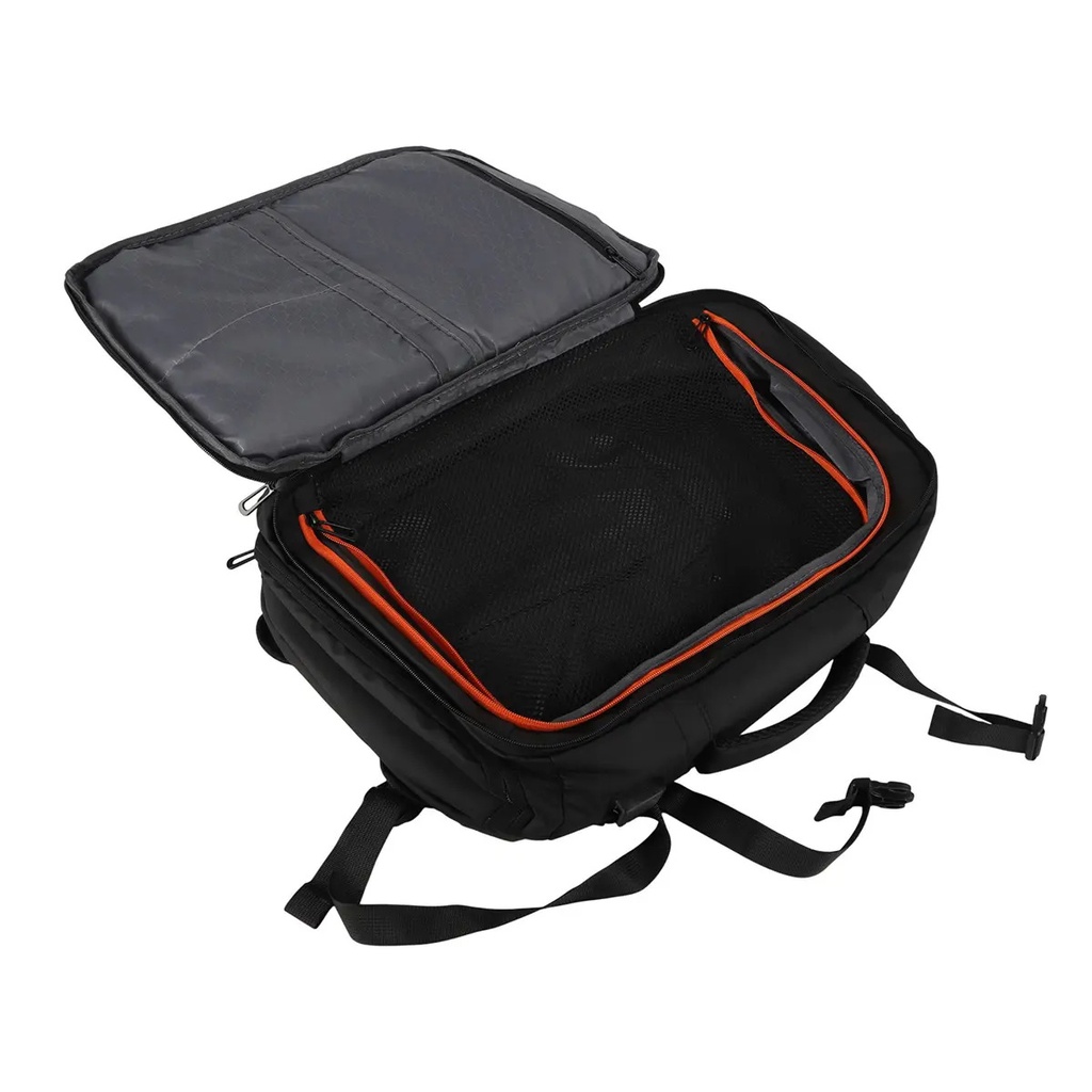 Mochila Viaje De Mano Carry On Dakota Compartimiento Calzados Notebook Negro Liso