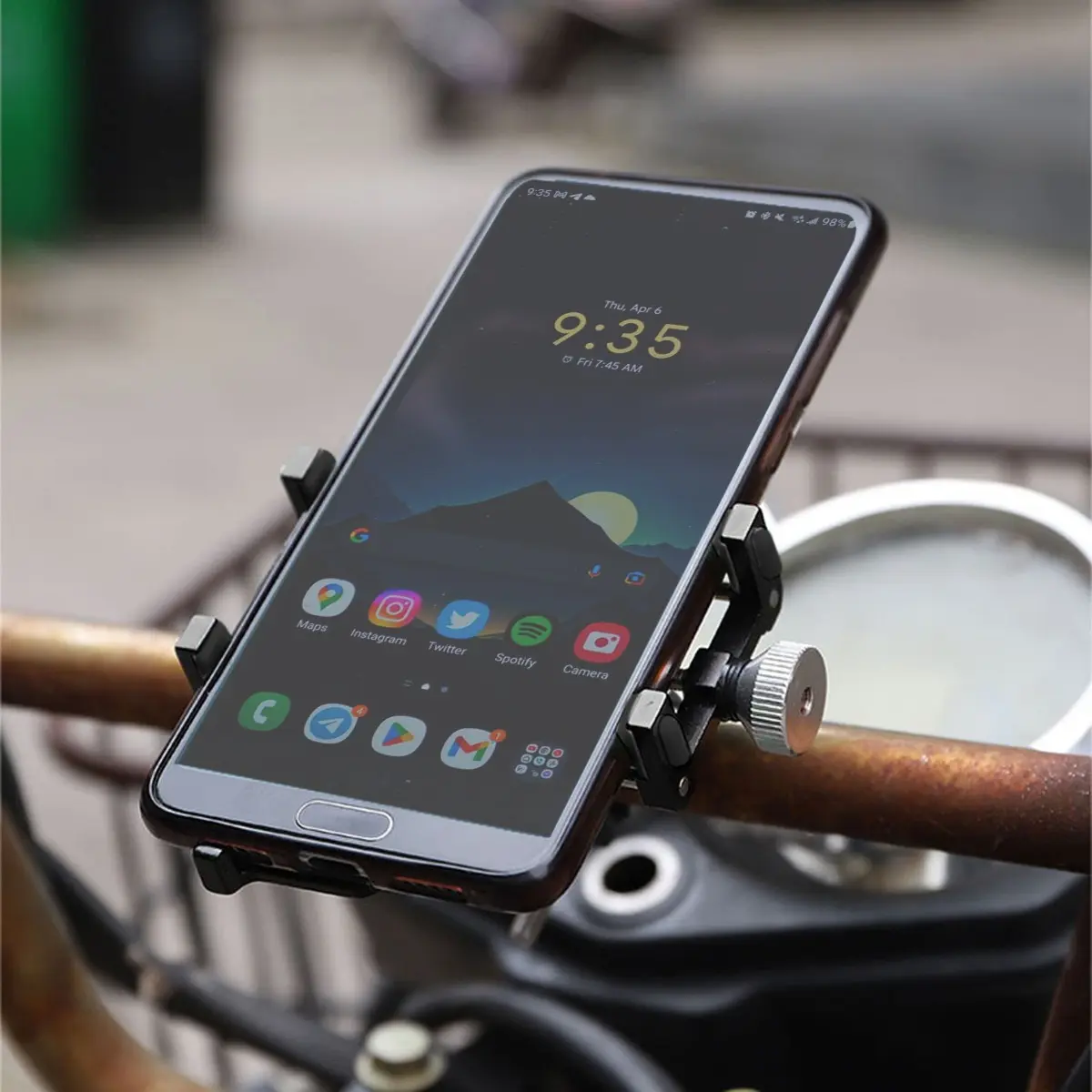 Soporte Celular Bicicletas  Dakota Aluminio Metal Negro