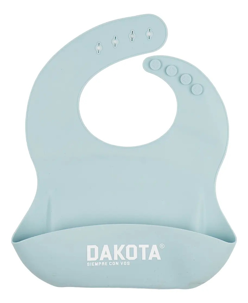 Set Plato Cubiertos Babero Silicona Dakota Completo 5 Piezas Color Gris Claro