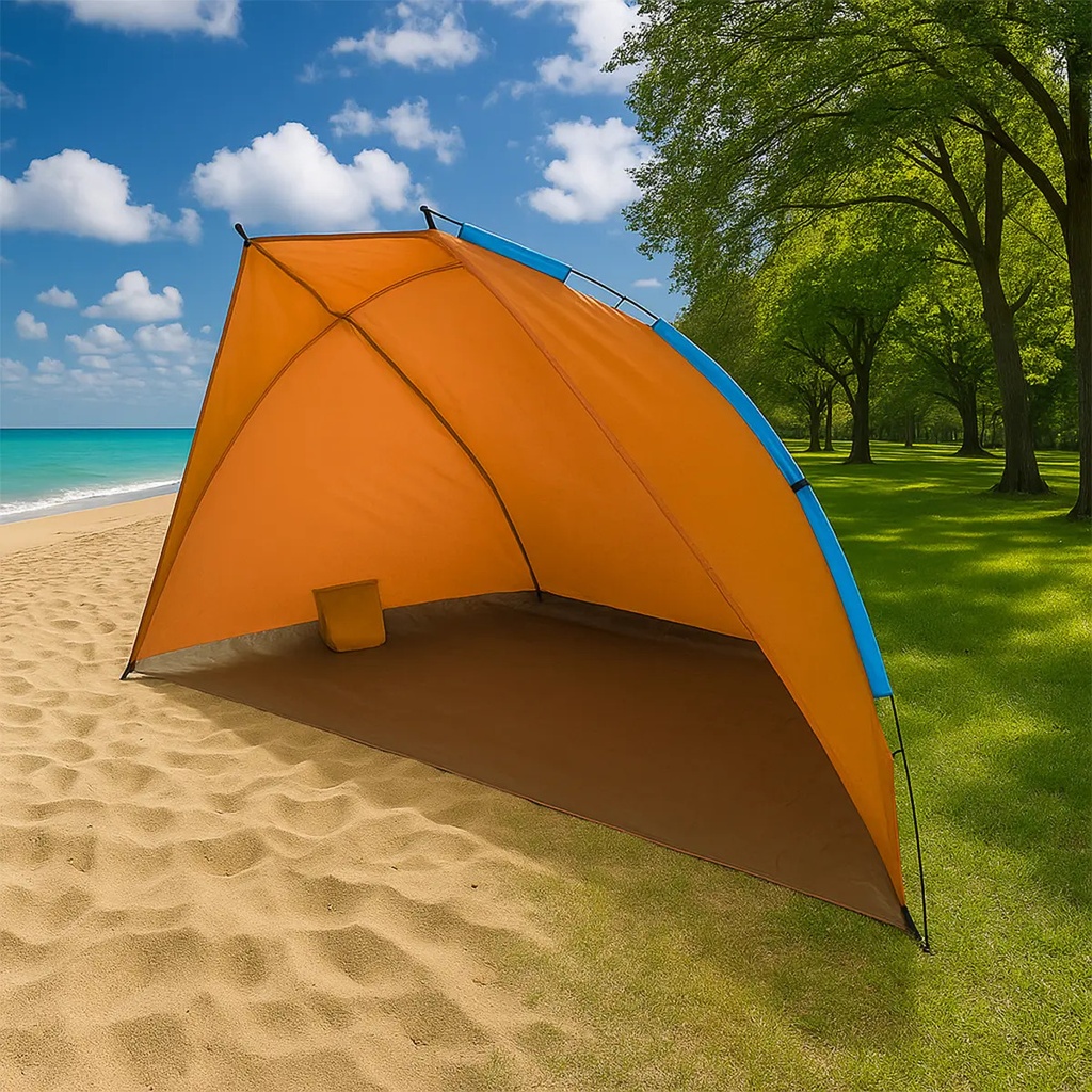 Carpa 2 Personas Impermeable Playa Fácil Armado Dakota Ca02 Color Naranja