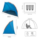 Carpa 2 Personas Impermeable Playa Fácil Armado Dakota Ca02 Color Azul
