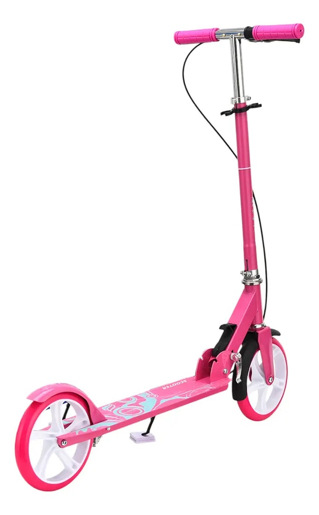 Monopatín Infantil Dakota Con Freno De Mano Hierro Reforzado Hasta 45 Kg Color Rosa