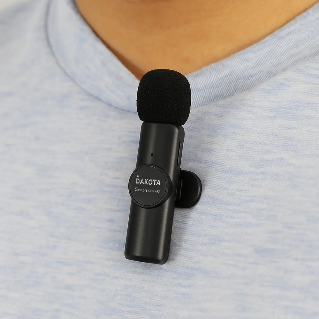 Set X2 Micrófono Corbatero Inalámbrico Usb-c Android iPhone Dakota Color Negro