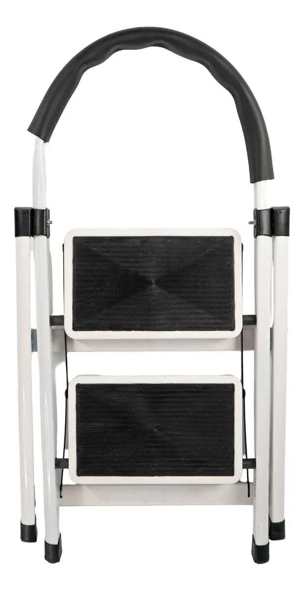 Escalera Plegable 2 Escalones Dakota Reforzado Aluminio Multiuso Blanco