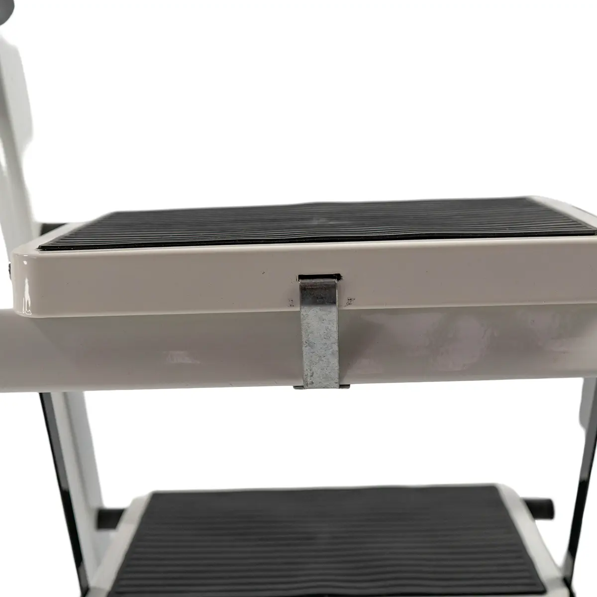 Escalera Plegable 2 Escalones Dakota Reforzado Aluminio Multiuso Blanco