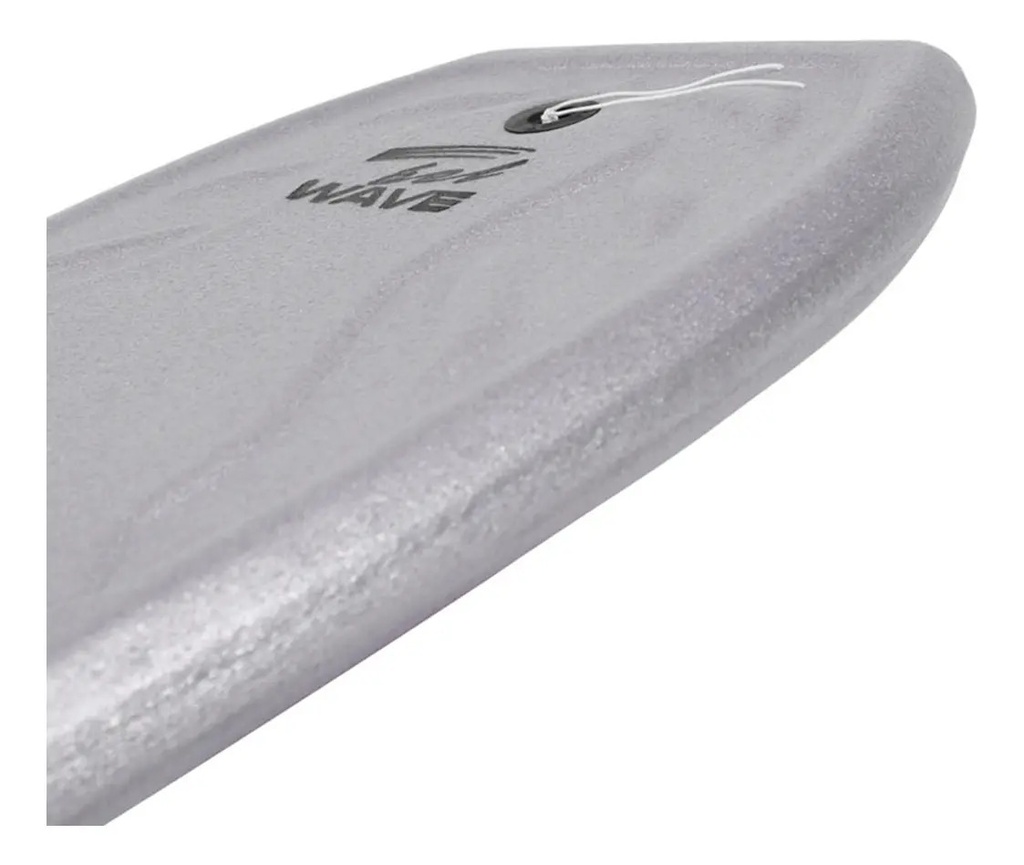 Tabla Barrenador Niños Bodyboard 103cm Playa Surf Bel Color Gris + Pita De Regalo Gris Claro