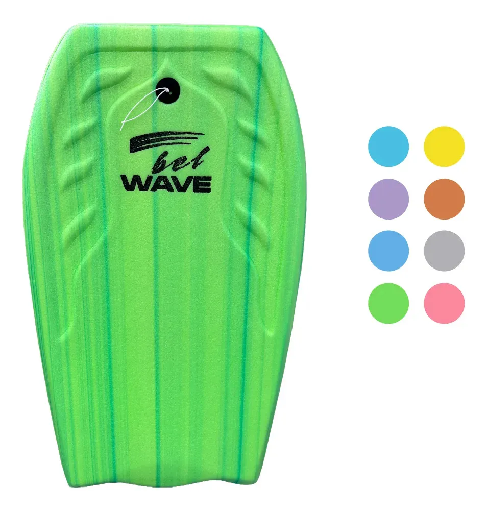 Tabla Barrenador Niños Bodyboard 103cm Playa Surf Bel Color Gris + Pita De Regalo Gris Claro