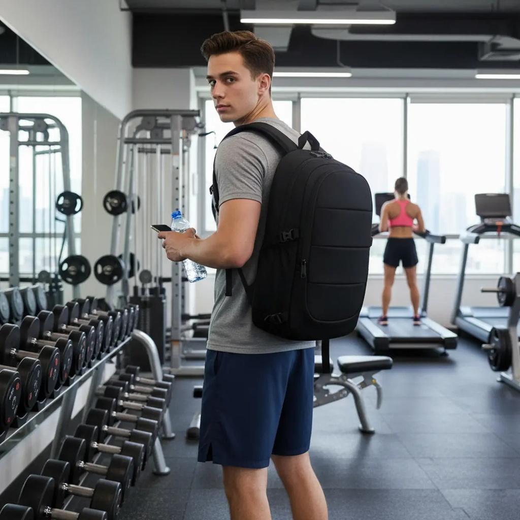 Mochila Dakota Porta Notebook Reforzada Ejecutiva Gym Color Negra Negro