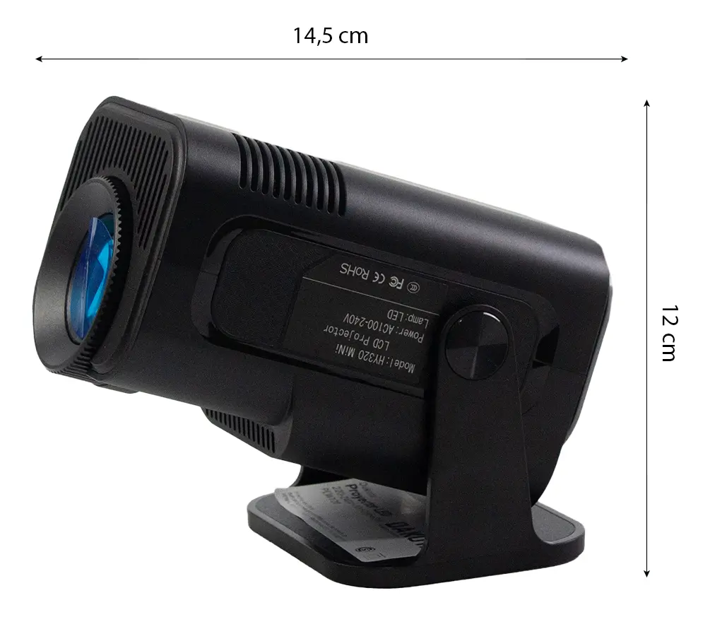 Proyector Led Dakota Android 11 Wifi Bt 300 Ansi 1080p Hdmi Usb Control Remoto Negro