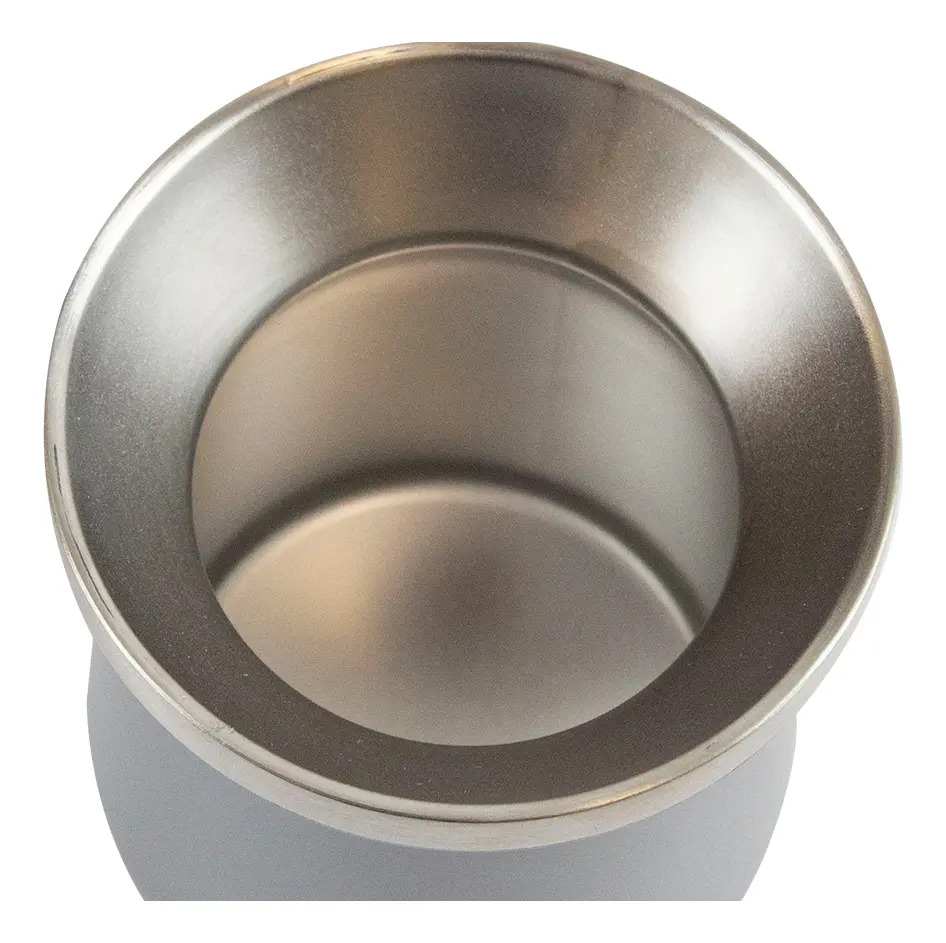 Mate Térmico De Acero Inoxidable Dakota Con Bombilla De Regalo Color Gris Oscuro