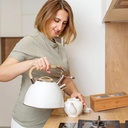 Caja De Té Dakota Madera 17.5x26.5cm Organizadora Porta Saquitos 4 Divisiones