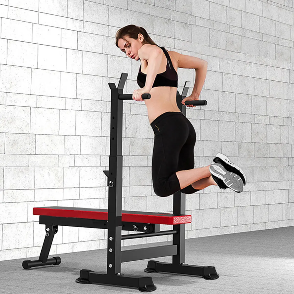 Banco De Pecho Plegable Dakota, Tabla De Gimnasio Con Soporte Para Barra