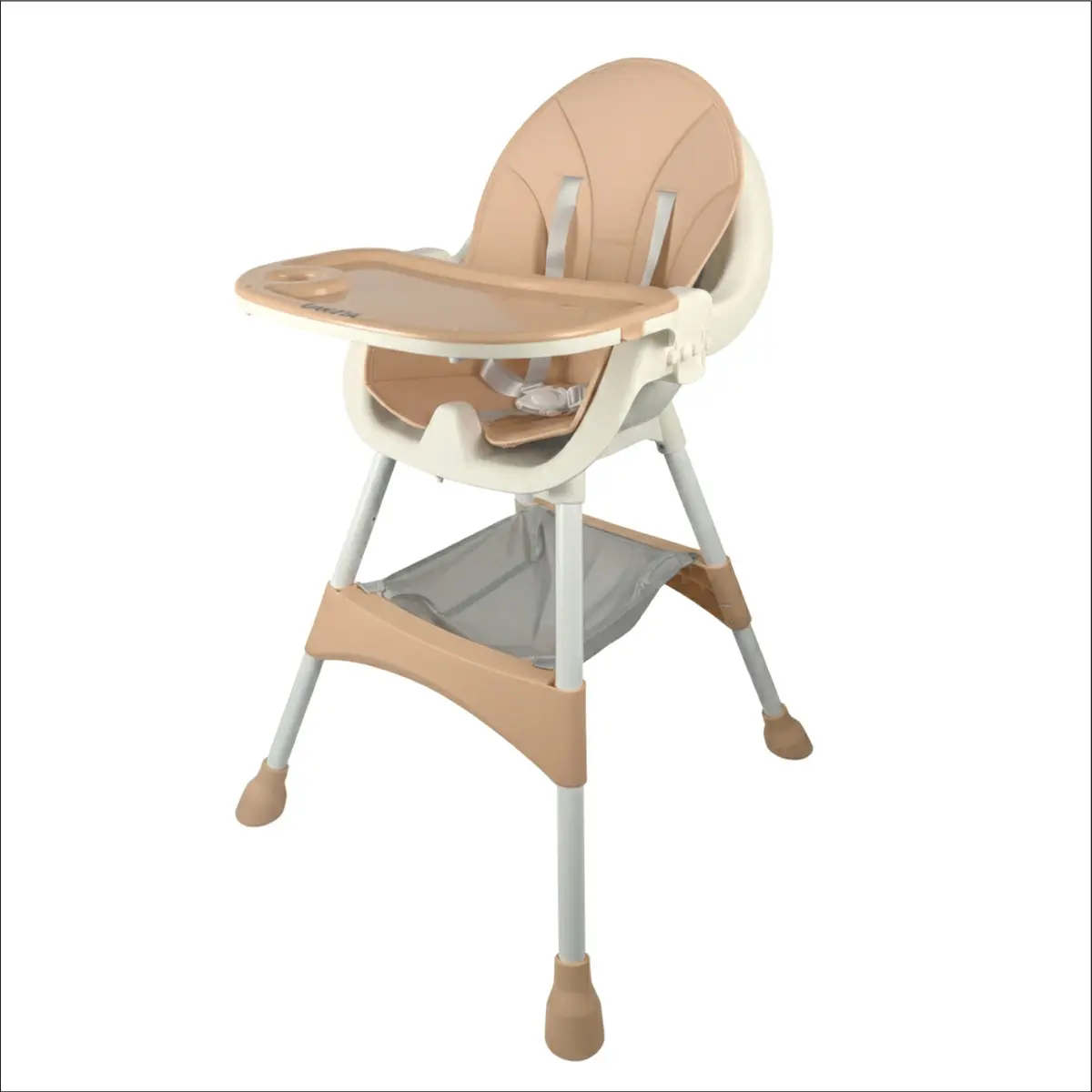 Silla De Comer Bebe 2en1 Portatil Alta Mesa Ajustable Beige Dakota