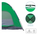 Carpa 4 Personas Dakota Autoarmable Automática 200x200x135cm Color Verde