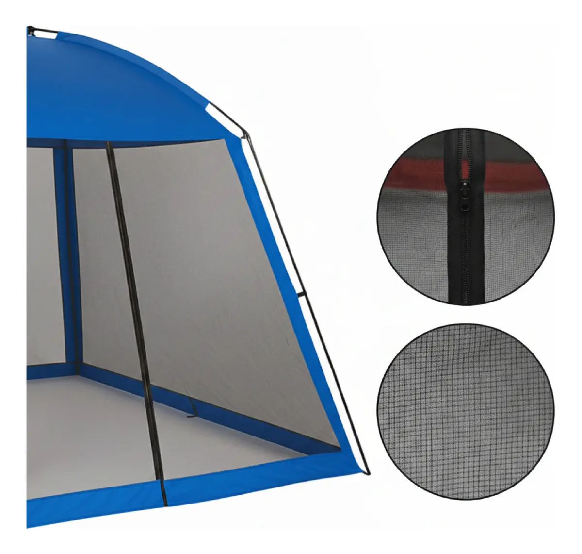Gazebo 3x3 Armado Facil Paredes + Puerta Completo Color Azul Oscuro Azul Oscuro