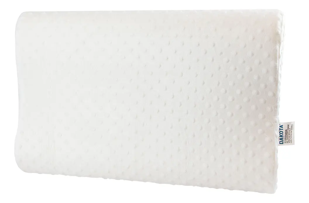 Almohada Inteligente Viscoelástica Cervical 40x60 Dakota Alm001 Con Funda Blanco
