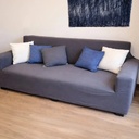 Cubre Sillon 3 Cuerpos Dakota Gris Oscuro Ajustable Lavable 180x230cm Protector Sofa 3 Plazas Premium Lisa