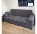 Cubre Sillon 3 Cuerpos Dakota Gris Oscuro Ajustable Lavable 180x230cm Protector Sofa 3 Plazas Premium Lisa