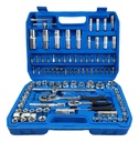 Set De Herramientas 108 Piezas Llaves Tubo Y Puntas Con Valija Completa Profesional Azul