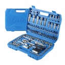 Set De Herramientas 108 Piezas Llaves Tubo Y Puntas Con Valija Completa Profesional Azul