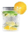 Set X6 Vasos Vidrio Tallado 300ml Dakota Elegantes Apto Lavavajillas Trasparente