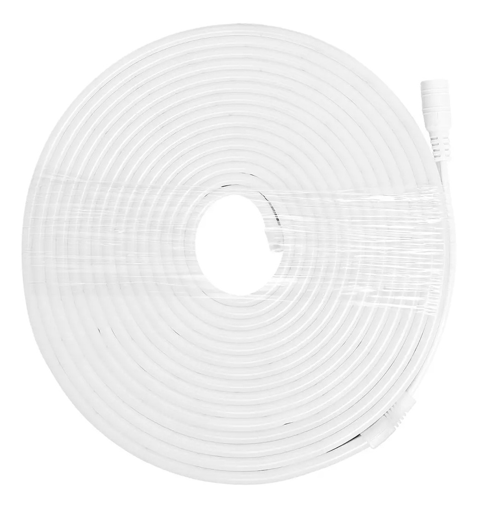 Kit Tira Led Manguera Neón Dakota 5m Blanca Cálida 120leds Interior Exterior Blanco Cálido