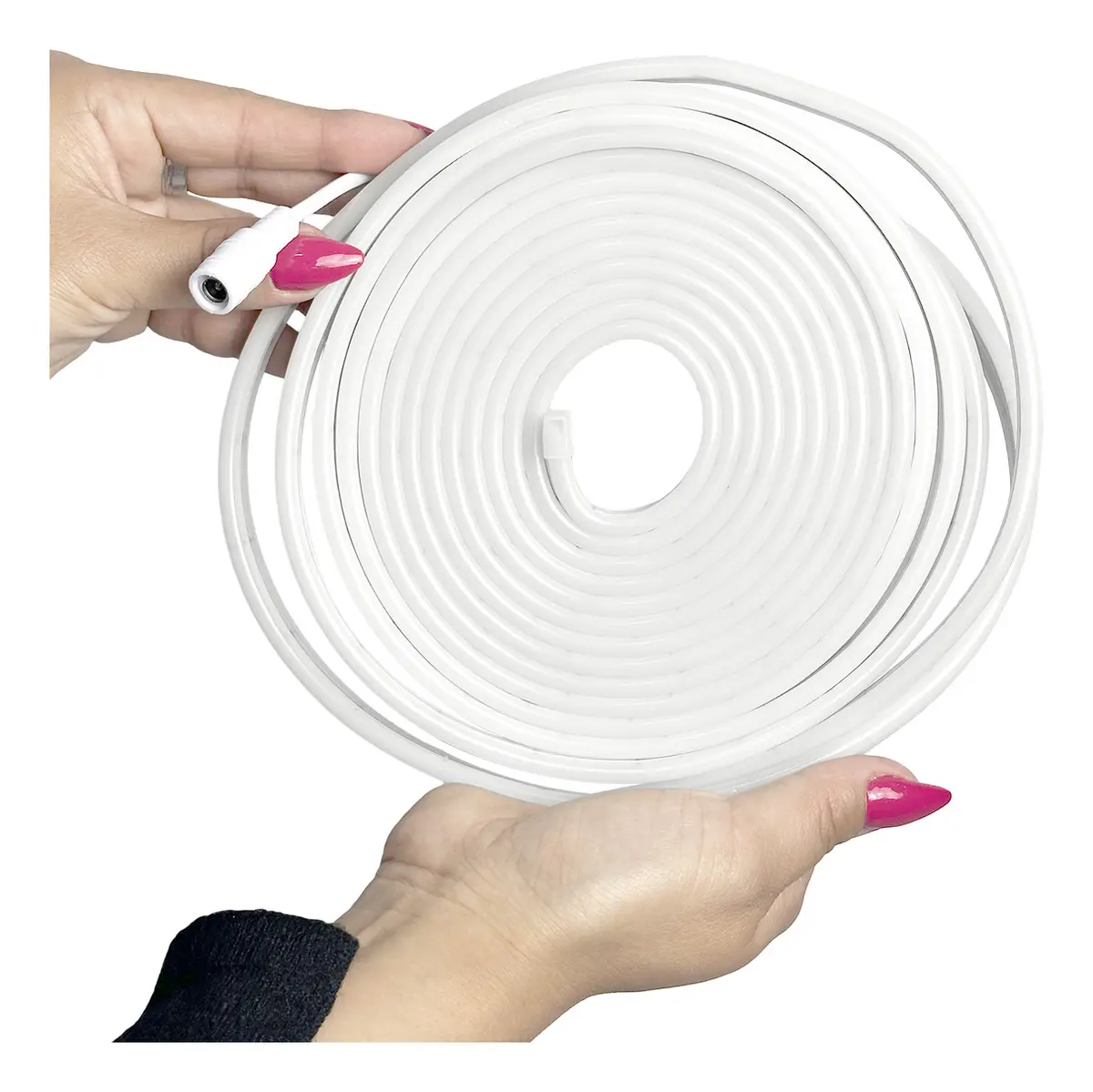 Kit Tira Led Manguera Neón Dakota 5m Blanca Cálida 120leds Interior Exterior Blanco Cálido