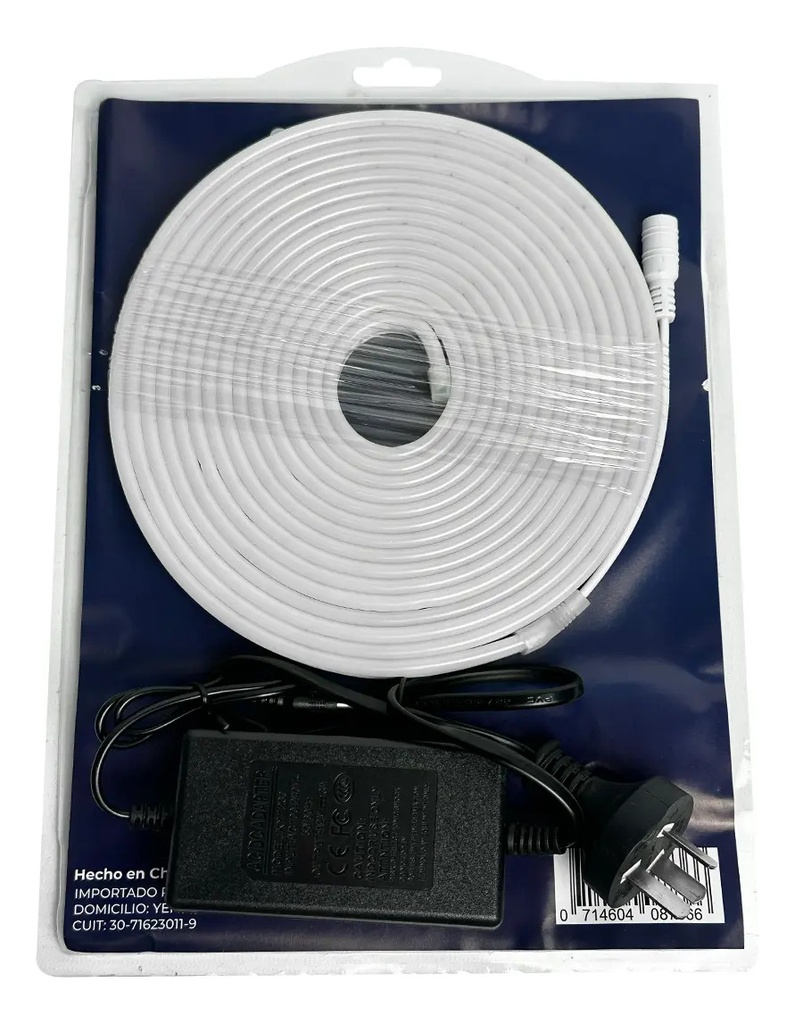 Kit Tira Led Manguera Neón Dakota 5m Blanca Cálida 120leds Interior Exterior Blanco Cálido