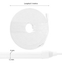 Kit Tira Led Manguera Neón Dakota 5m Blanca Cálida 120leds Interior Exterior Blanco Cálido