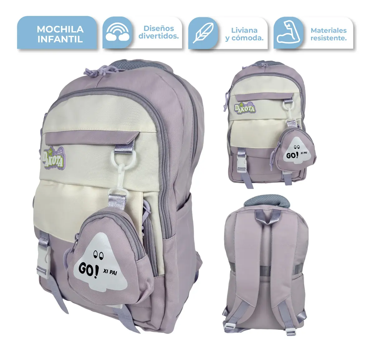 Combo Monopatín Infantil Altura Regulable + Mochila Escolar Porta Notebook 15.6 Negro