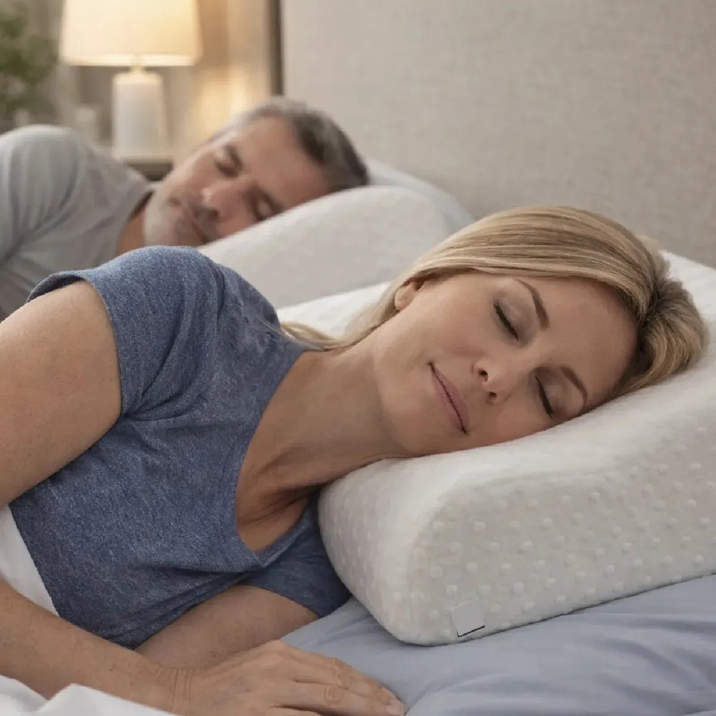 Combo X2 Almohadas Inteligentes Viscoelásticas Cervical Dakota 34x52 Blancas Blanco