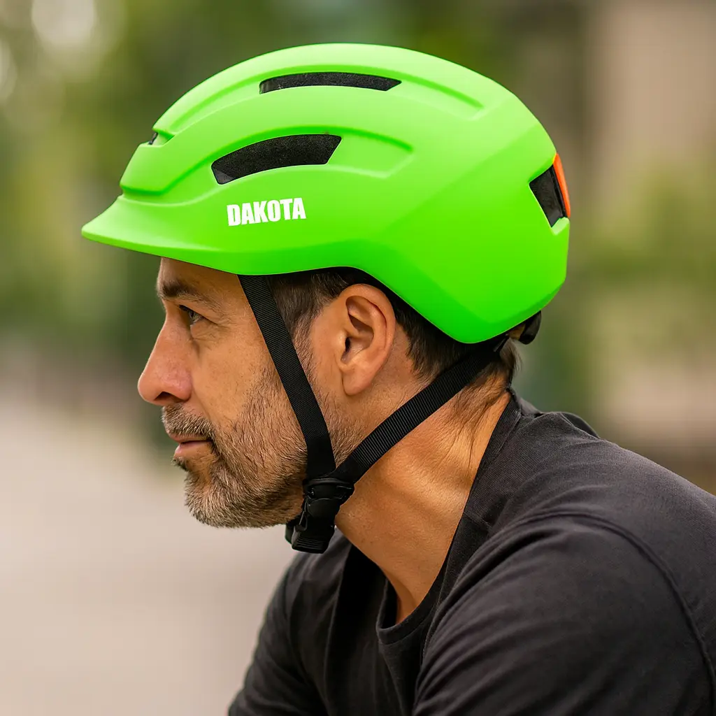 Casco Bicicleta Dakota Ciclismo Luz Led Color Verde L