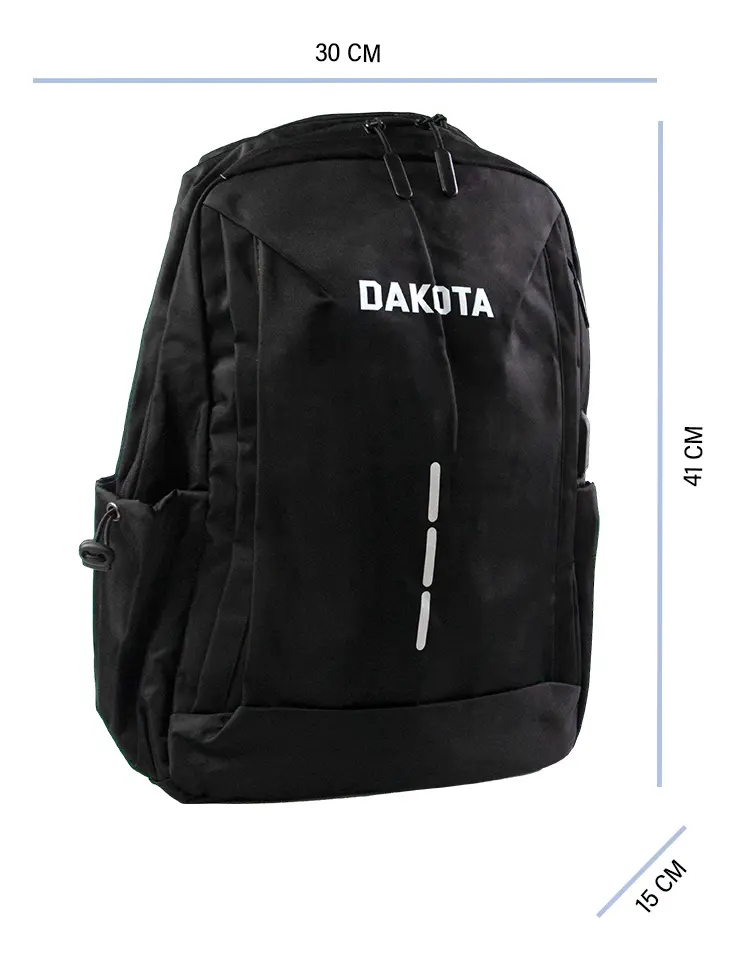 Mochila Urbana Impermeable Dakota Para Notebook Color Negro