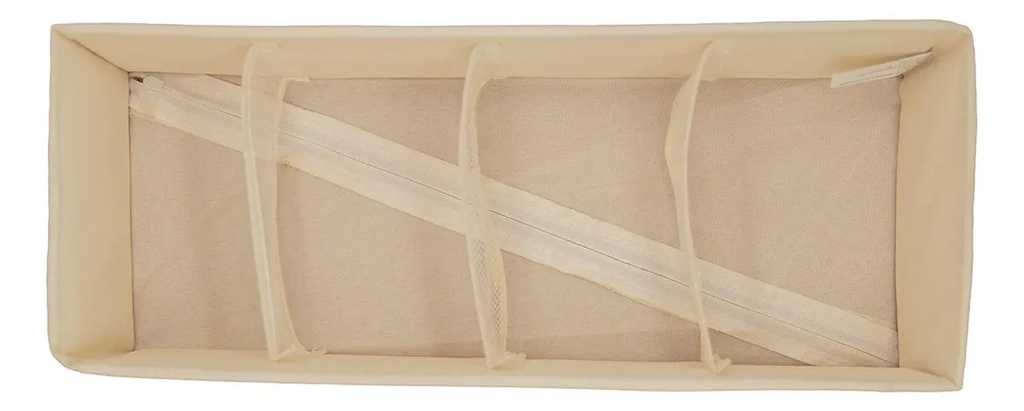 Organizador Cajón Ropa Interior Dakota Oc040 Plegable 4 Divisiones Beige