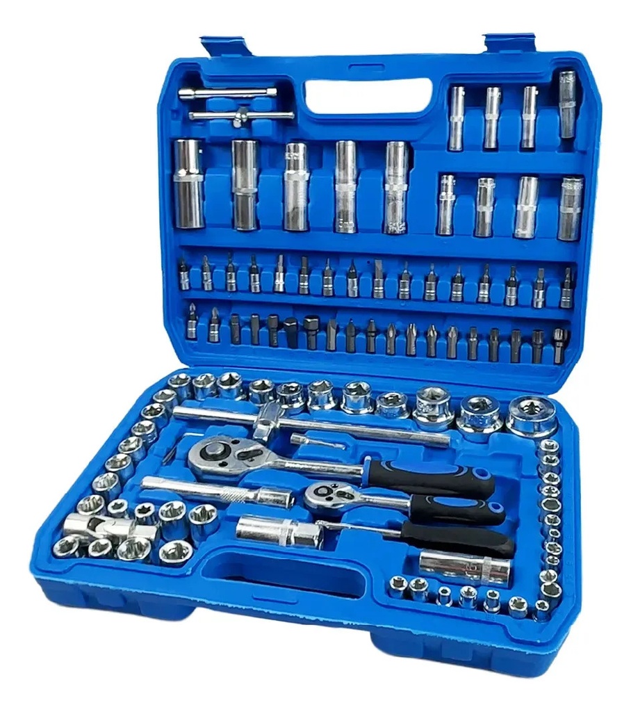 Combo Taladro Destornillador Inalámbrico Dakota 21v + Set Herramientas 108 Piezas Con Valija Llaves Tubo Puntas Kit Profesional Hogar