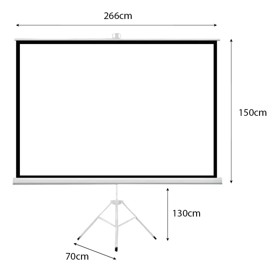 Combo Proyector Dakota 4000 Lúmenes + Pantalla 120 Con Trípode Portátil